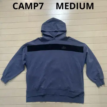 CAMP7 캠핑세븐 엠보싱 로고 풀오버 후드티 M