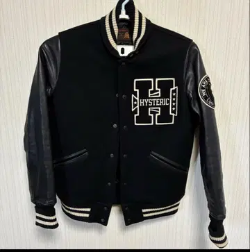 HYSTERIC 바시티 자켓 블랙