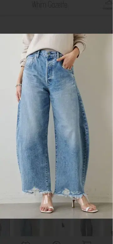 Whim Gazette 라인 커브 DENIM 36