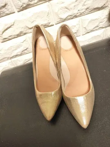 란다 골드 스틸레토 하이힐 21cm