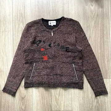 PICONE 피코네 집업 로고 니트 가디건