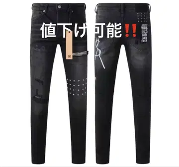 ksubi 블랙 데님 팬츠 슬림 핏