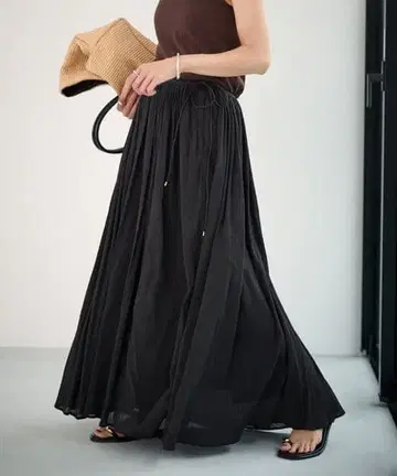 프레임워크 개더 롱 스커트 맥시 인도면 코튼