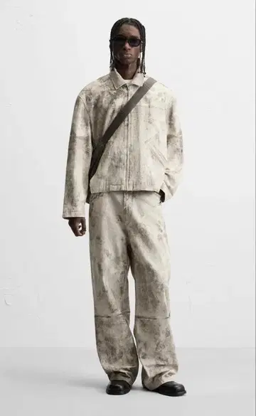 ZARA 추상 카펜터 팬츠 배기 데님