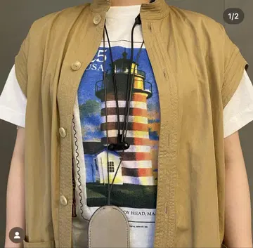 [토미 씨 착용] AURALEE 베이지 노카라 셔츠 베스트