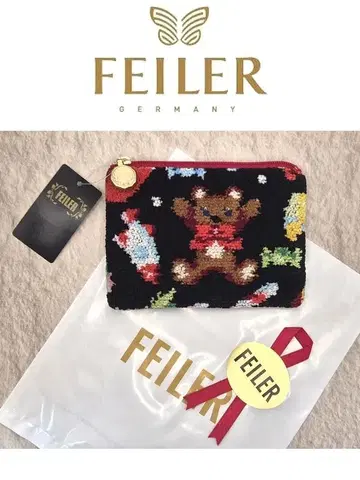 FEILER 산타즈 커밍! 티슈 파우치 블랙