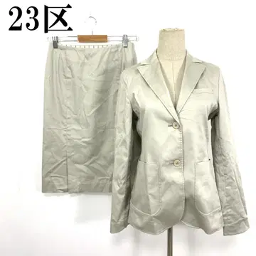 LA8185 23구 스커트 정장 세트 면 반안감 베이지 38