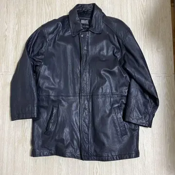 네이비 램 가죽 90s 빈티지 자켓 카 코트 archive