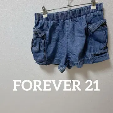 새상품급 FOREVER 21 [프리] 데님 하프 팬츠 숏팬츠