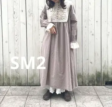 SM2 가슴 부분 메쉬 레이스와 자수 원피스