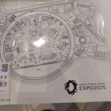 박람회장도 클리어 파일 흑백 간사이 EXPO 회장 지도 클리어 파일 매