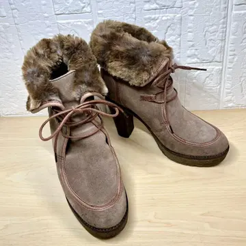 minelli 미넬리 퍼 포함 숏부츠 23cm 브라운