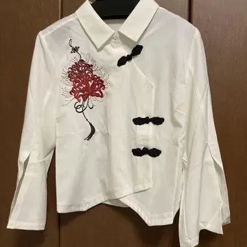 axes femme 피안화 자수 셔츠