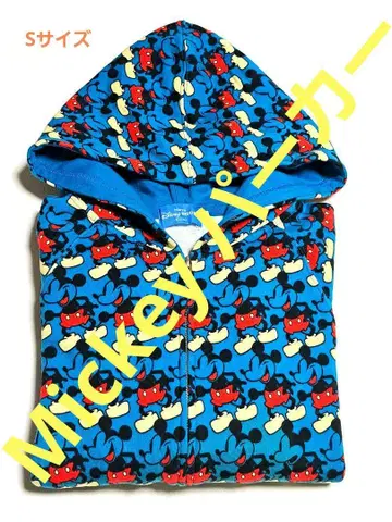 새상품급 도쿄 디즈니 리조트 한정판 레트로 Mickey 풀 집업 후드티
