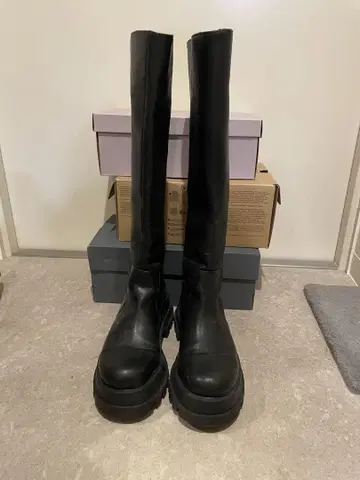 통굽 블랙 롱 부츠 ZARA 자라