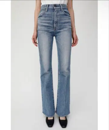 새상품급 moussy MVS FLARE 25 블루 롱 플레어 팬츠