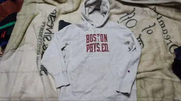 챔피온 리버스 위브 후드티 BOSTON PHYS ED 파랑 택