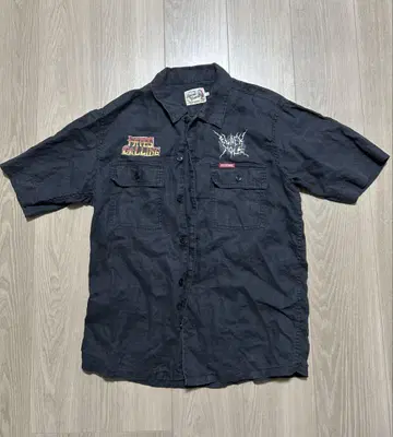 hysteric glamour 블랙 반팔 셔츠