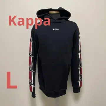 Kappa 후드 부착 후드티 블랙