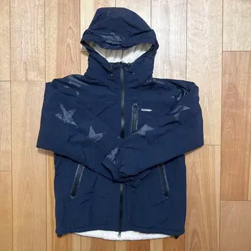 XLARGE 네이비 별 패턴 보아 후드 자켓 XL