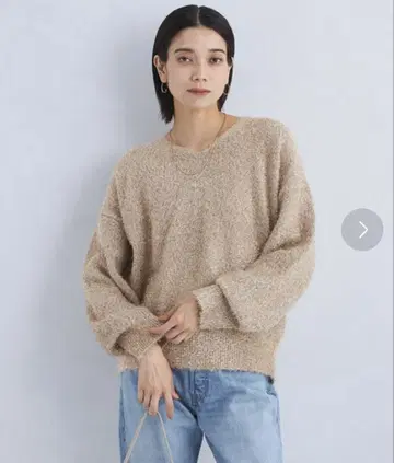 그린 라벨 릴랙싱 라메 샤기 풀오버 니트