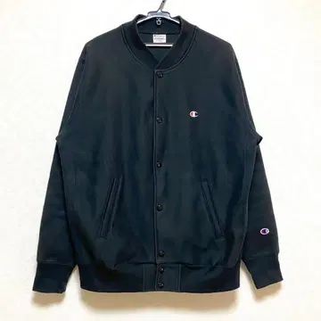 Champion 리버스 위브 트레이닝복 자켓 블랙 XL 자수 로고