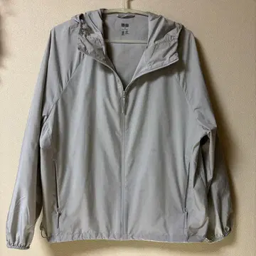 UNIQLO 그레이 나일론 후드티 M