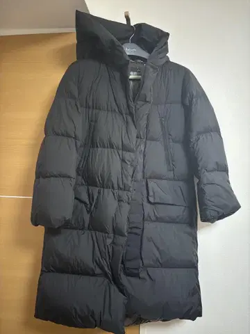 +J UNIQLO 질 샌더 롱 다운 자켓 후드 부착 블랙