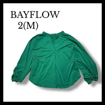 [ 새상품급 ] BAYFLOW 그린 상의 블라우스 M 오버 사이즈 깔끔한