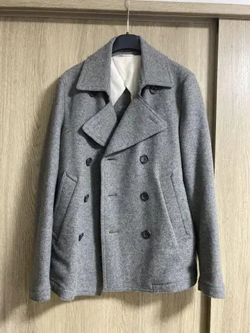 남성용 UNITED ARROWS 울 피 코트 그레이