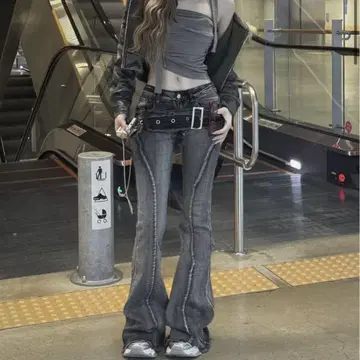 블랙 부츠컷 데님