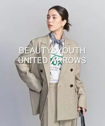 [ 새상품급 ] by UNITED ARROWS 린넨 라이크 더블 자켓
