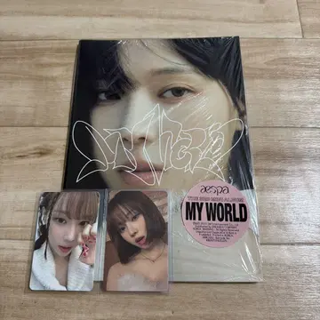 aespa MY WORLD 앨범 미개봉 2장 포토 카드 포함