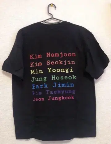 BTS 정국 태태 지민 진 윤기 호비 RM 레인보우T셔츠