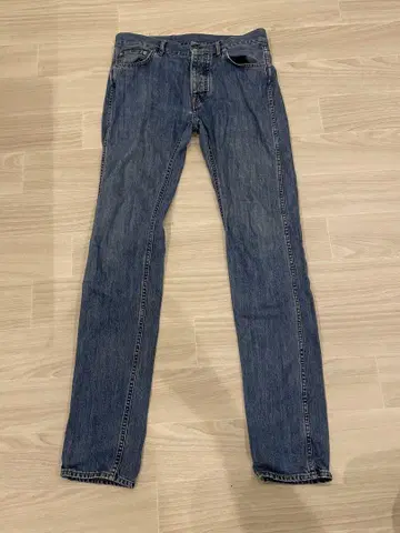 블루 데님 슬림 핏 5 포켓