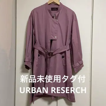 ITEMS URBAN RESEARCH 퍼플 트렌치코트 롱 코트