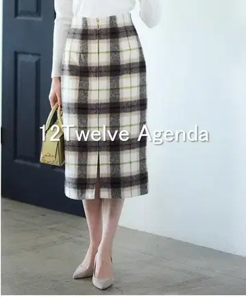 [택 포함 새상품] 12Twelve Agenda 체크 무늬 타이트 스커트