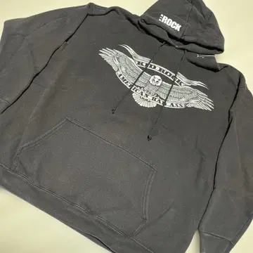 Used 00'sKid Rock 아메리칸 배드 애스 후드티 블랙 XL