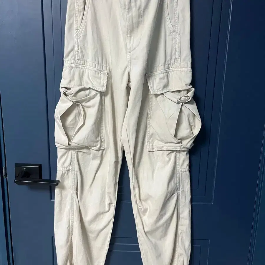 Zara Linen Beige Cargo Pants
