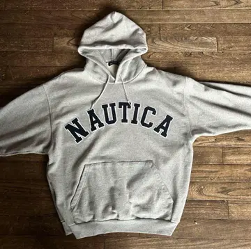 NAUTICA 그레이 후드 부착 후드티