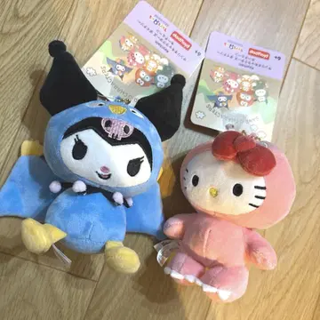 산리오 다이너소어 콜라보 키티 쿠로미 봉제 인형 토이저러스