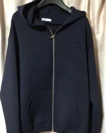 더블 스탠다드 로고 더블 지퍼 후드티