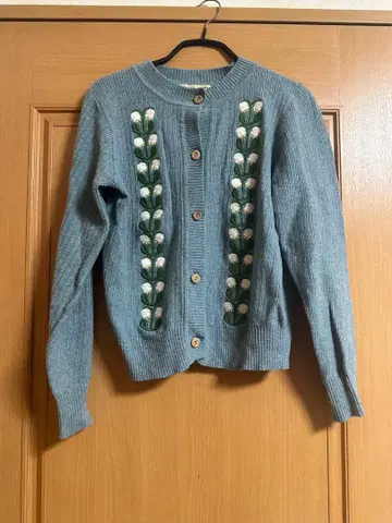 peu pres 푸프레 은방울꽃 니트 가디건