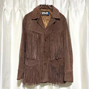 [ 새상품급 ] 80s Schott 스웨이드 프린지 웨스턴 자켓 36