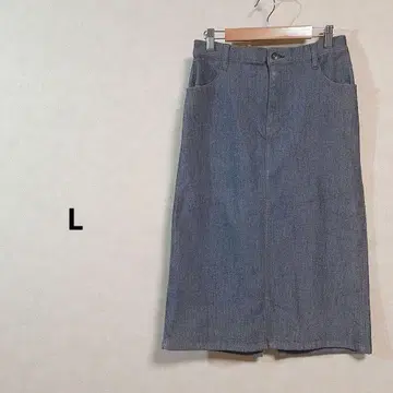 새상품급 데님 타이트 스커트 스트레치 무릎 아래 기장 L 사이즈 /105