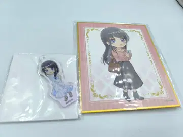 청춘 돼지 녀석 사쿠라지마 마이 색지 대학생 아크릴 키링 피서지로 외출