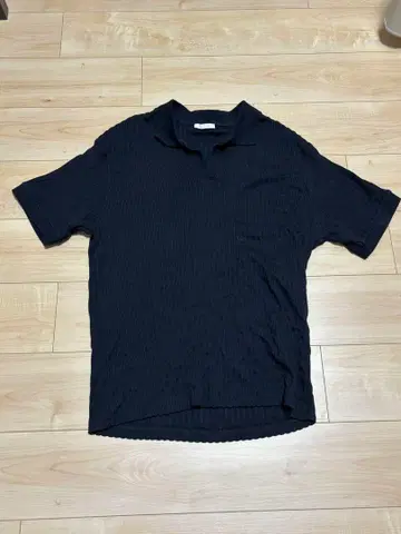 ZARA 블랙 피케 셔츠 L 사이즈