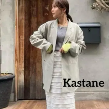 [ 새상품급 ] Kastane 디자인 오버 자켓 민트