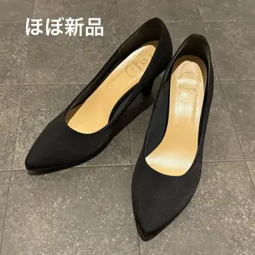 블랙 펌프스 하이힐 23.5cm 높이 7~8cm