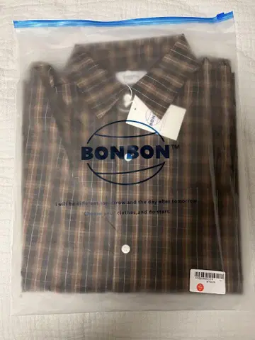 BONBON 박스컷 체크 셔츠 85161